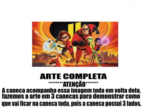 Caneca Polímero os Incríveis Personalizada