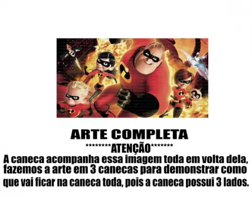 Caneca Polímero os Incríveis Personalizada