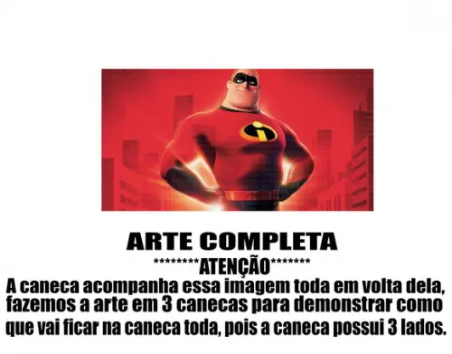 Caneca Polímero os Incríveis Personalizada