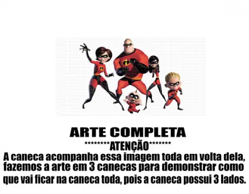 Caneca Polímero os Incríveis Personalizada