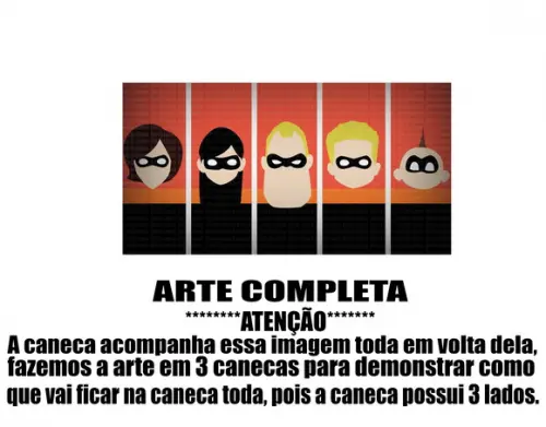 Caneca Polímero os Incríveis Personalizada