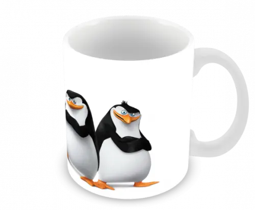 Caneca Polímero os Pinguins de Madagascar Personalizada