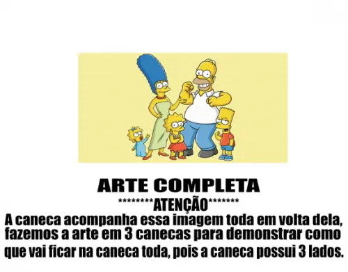 Caneca Polímero os Simpsons Personalizada