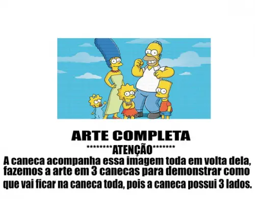 Caneca Polímero os Simpsons Personalizada