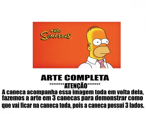 Caneca Polímero os Simpsons Personalizada
