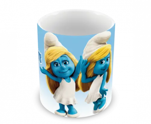 Caneca Polímero os Smurfs Personalizada