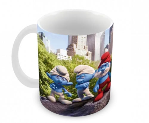 Caneca Polímero os Smurfs Personalizada