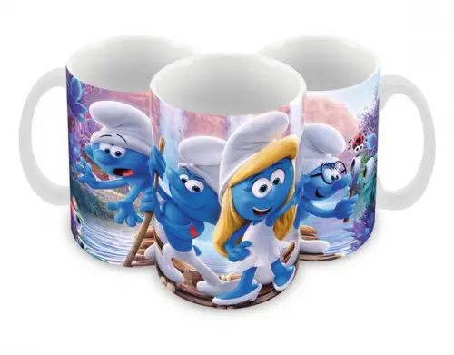 Caneca Polímero os Smurfs Personalizada