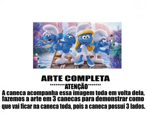 Caneca Polímero os Smurfs Personalizada