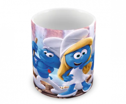 Caneca Polímero os Smurfs Personalizada