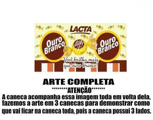Caneca Polímero Ouro Branco Personalizado