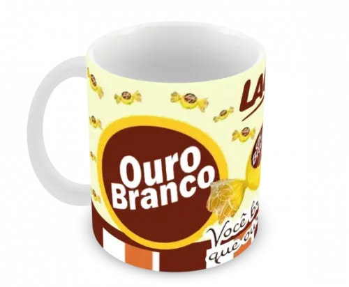 Caneca Polímero Ouro Branco Personalizado