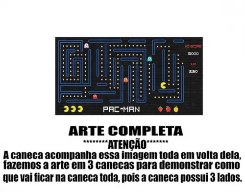 Caneca Polímero Pacman Personalizada