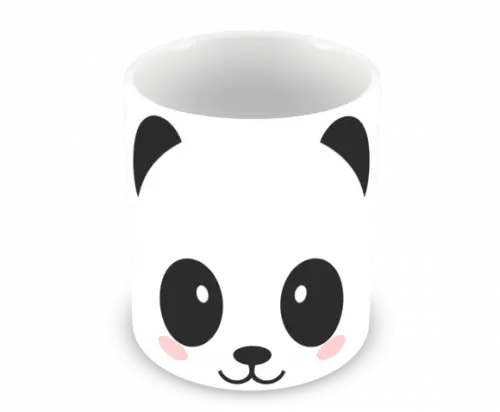 Caneca Polímero Panda Fofo Personalizada