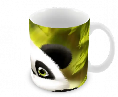 Caneca Polímero Panda Fofo Personalizada