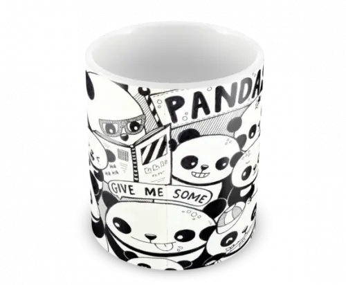 Caneca Polímero Panda Fofo Personalizada
