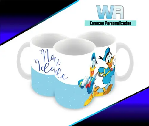 Caneca Polímero Pato Donald Personalizada