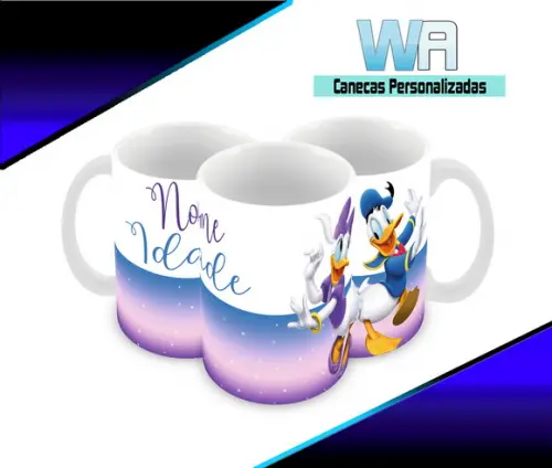 Caneca Polímero Pato Donald Personalizada
