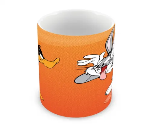 Caneca Polímero Patolino e Pernalonga Personalizada