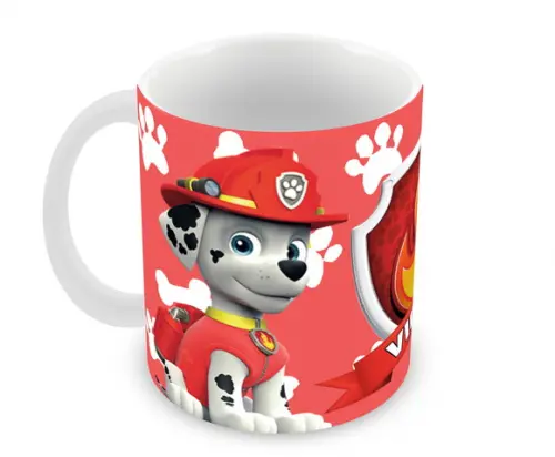 Caneca Polímero Patrulha Canina Marshall Nome Personalizada