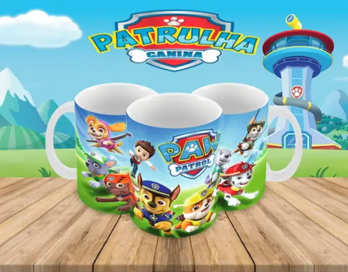 Caneca Polímero Patrulha Canina Personalizada