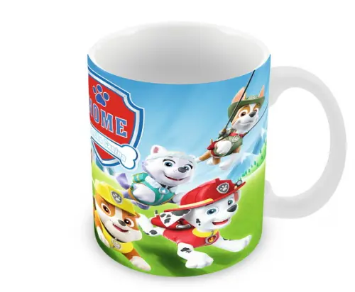 Caneca Polímero Patrulha Canina Nome e Idade Personalizada