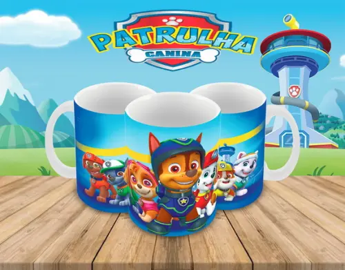 Caneca Polímero Patrulha Canina Personalizada