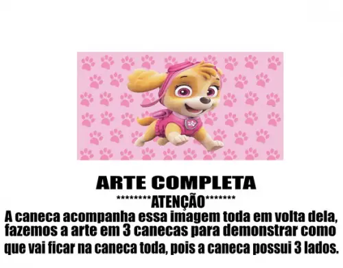 Caneca Polímero Patrulha Canina Personalizada