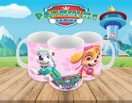 Caneca Polímero Patrulha Canina Personalizada