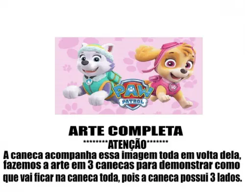 Caneca Polímero Patrulha Canina Personalizada