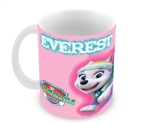 Caneca Polímero Patrulha Canina Skye e Everest Personalizada