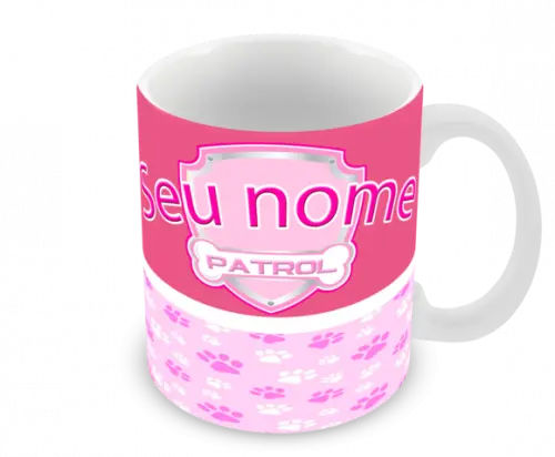 Caneca Polímero Patrulha Canina Skye Personalizada