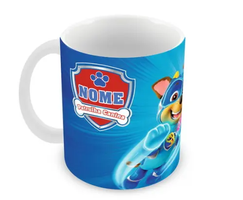 Caneca Polímero Patrulha Canina Super Filhotes Personalizada