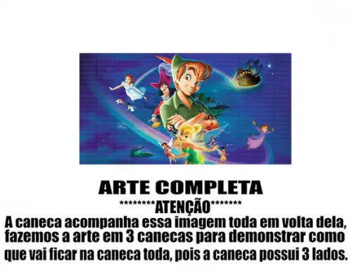 Caneca Polímero Peter Pan Personalizada