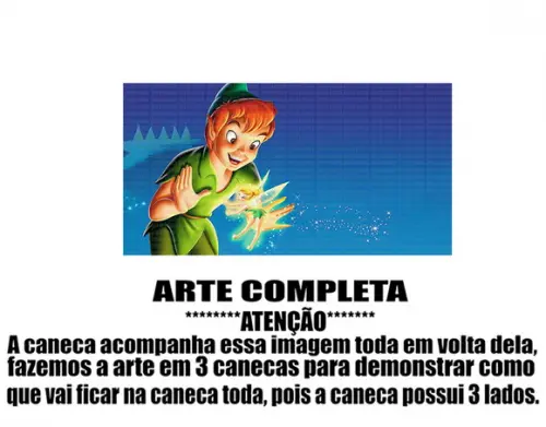 Caneca Polímero Peter Pan Personalizada