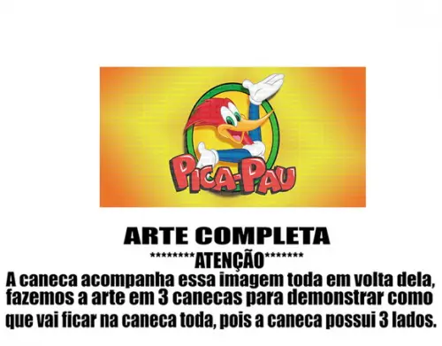 Caneca Polímero Pica Pau Personalizada