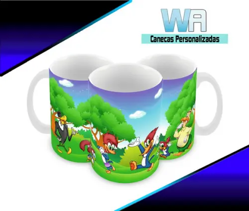 Caneca Polímero Pica Pau Personalizada