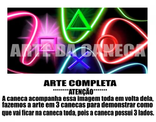 Caneca Polímero Playstation 4 Personalizada