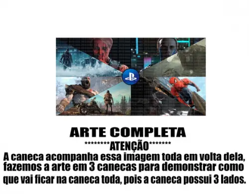 Caneca Polímero Playstation 4 Personalizada