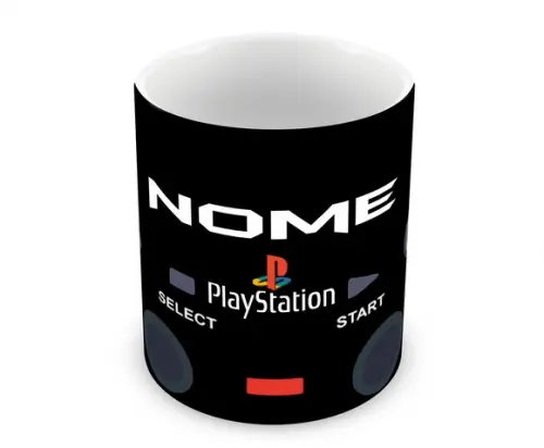 Caneca Polímero Playstation Nome Personalizada