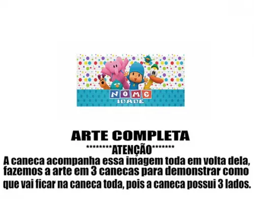 Caneca Polímero Pocoyo Personalizada