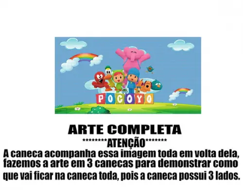 Caneca Polímero Pocoyo Personalizada