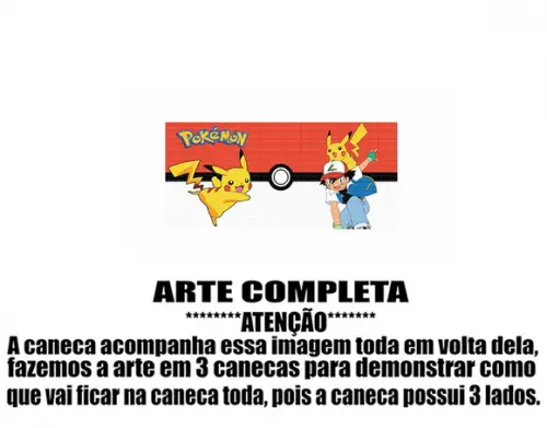 Caneca Polímero Pokémon Personalizada