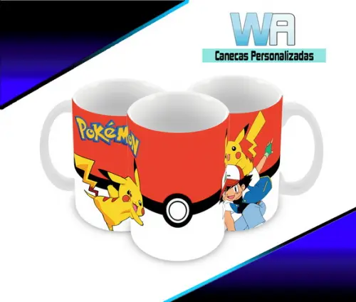 Caneca Polímero Pokémon Personalizada