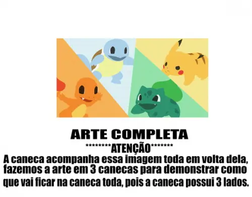 Caneca Polímero Pokémon Personalizada