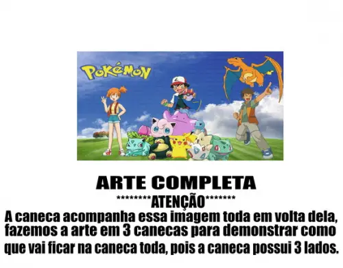 Caneca Polímero Pokémon Personalizada