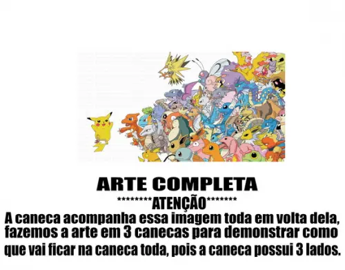 Caneca Polímero Pokémon Personalizada