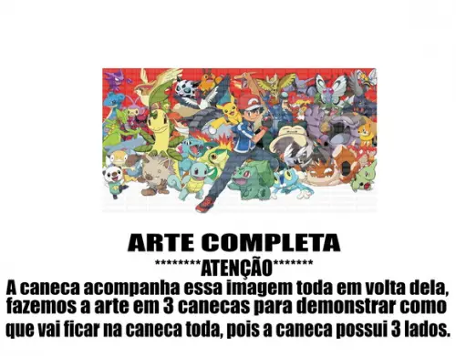 Caneca Polímero Pokémon Personalizada