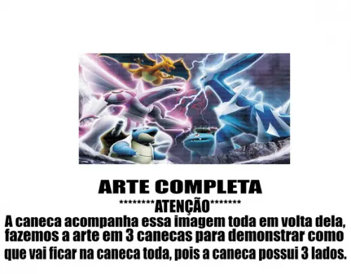 Caneca Polímero Pokémon Personalizada