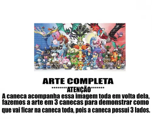 Caneca Polímero Pokémon Personalizada